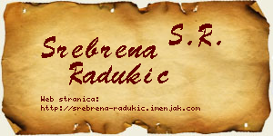 Srebrena Radukić vizit kartica